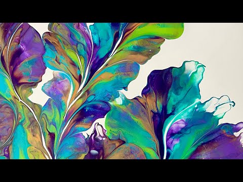 Видео: Ух ты 🤩 Новый, смелый и красивый, с фиолетовым и синим / ботаническим оттенком🌿 #botanicaldutchpour