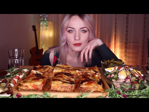 Видео: MUKBANG | Итальянская кухня! капрезе, лазанья, салат с тунцом | Italian food не ASMR