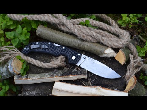 Видео: Cold Steel Voyager Drop тест ножа / test
