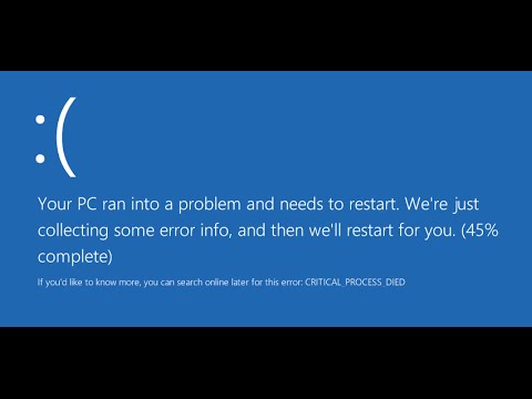 Видео: Critical process died Windows 10: Как исправить