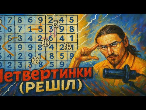 Видео: 39 - Решаю судоку - (решил) - Четвертинки - Ссылка на судоку в описании