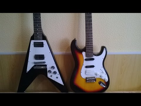 Видео: Сравнение двух гитар, Gibson Flying V и Tenson за 9 тысяч рублей