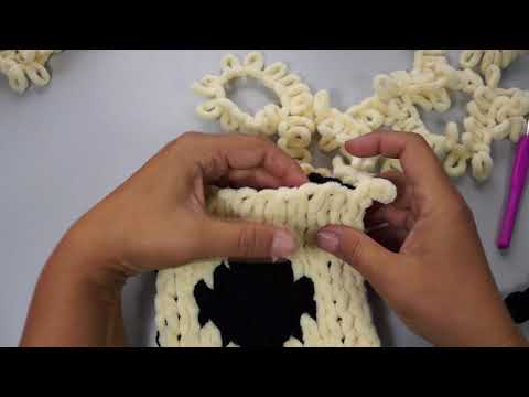 Видео: Как обвязать двухсторонний плед ализе пуффи файн