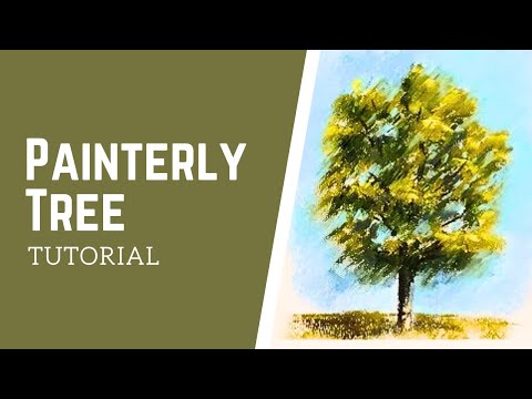 Видео: Как нарисовать дерево поэтапно мягкой пастелью | Простой урок рисования для начинающих
