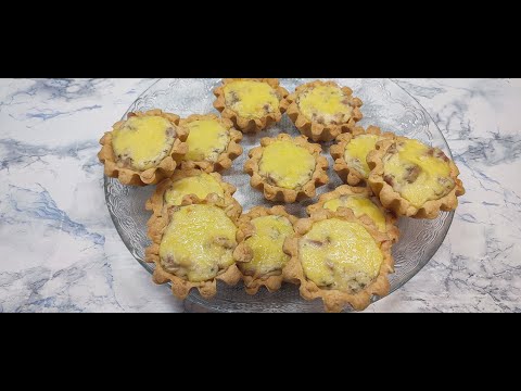 Видео: Тарталетки с начинкой а-ля киш /фуршетное меню / Tartlets with a la kish filling /buffet menu