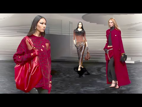 Видео: Versace Милан мода Осень 2024 Зима 2025 | Одежда и аксессуары