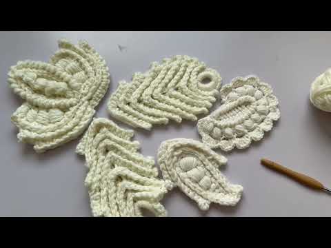 Видео: Вязаный элемент крючком из Толстой пряжи, Ирландское кружево, уроки вязания 
