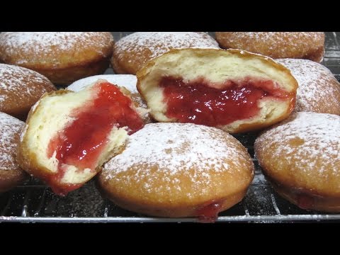 Видео: Как приготовить ПОНЧИКИ с Начинкой БЕРЛИНЕРЫ #пончики Cách làm #BánhRán Donuts Recipe Люда Изи Кук