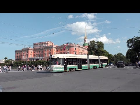 Видео: Маршрут трамвая №6 на изменённой трассе. Санкт-Петербург. 14.06.2025г.