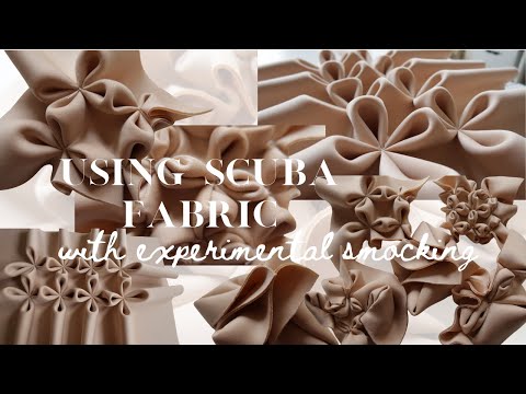 Видео: КАНАДСКАЯ СБОРКА НА ТКАНИ SCUBA | Экспериментальная сборка с цветочными узорами | Художественная ...