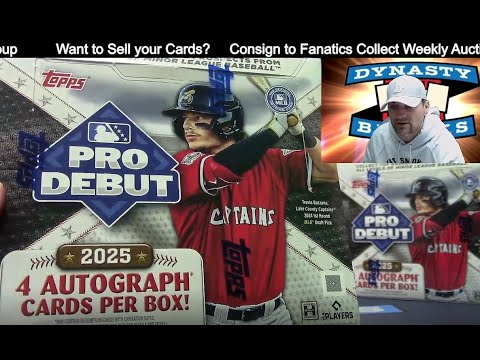 Видео: Бейсбольная карточка Topps Pro Debut 2025 года Jumbo 8 Box Case Break #1