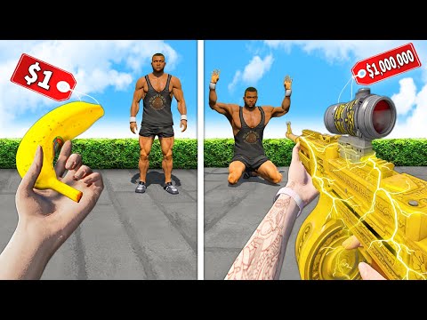 Видео: ПРОКАЧАЛ ОРУЖИЕ ЗА $1 ДО ОРУЖИЯ ЗА $1,000,000 в ГТА 5 ОНЛАЙН! (GTA 5 ONLINE)