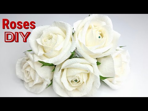 Видео: ✅Красивые РОЗЫ за 5 минут✅ DIY How to Make Paper Roses✅Paper Flower. Rose Flower From Paper