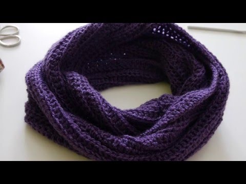 Видео: Простой снуд крючком. Crochet snood.