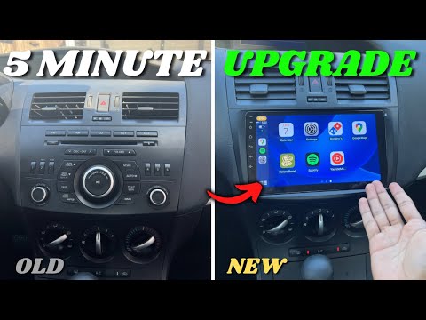 Видео: Установка сенсорного экрана 10,1 дюйма для Mazda 3 2010-2013 (EASY MOD)