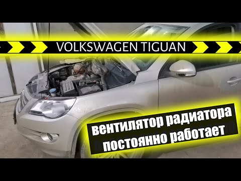 Видео: Volkswagen Tiguan. Вентилятор радиатора постоянно работает.