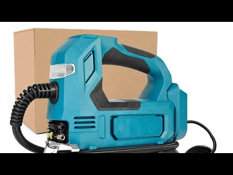 Видео: Автомобильный компрессор питания от аккумулятора формата Макита