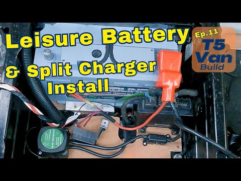 Видео: Установка системы зарядки пролитого топлива и аккумулятора для отдыха — VW T5 Camper