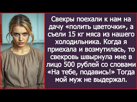 Видео: Свекры поехали к нам на дачу «полить цветочки», а съели 15 кг мяса из нашего холодильника