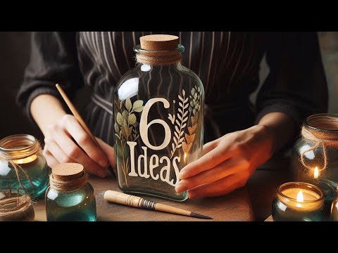 Видео: 💖 6 стильных дизайнов ваз из старых стеклянных банок | Поделки из стеклянных банок | Домашний декор