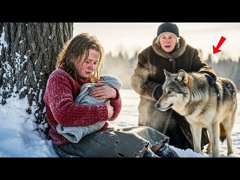 Видео: Старушка нашла двух детей в снегу — поступок волка растопил все сердца