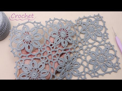 Видео: Цветочный КВАДРАТНЫЙ МОТИВ вязание крючком для начинающих🌸 Easy Crochet square motifs for beginners🌸