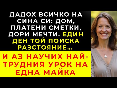 Видео: Години плащах всичко за сина си… той поиска да се отдръпна. Станах майката, която заслужава