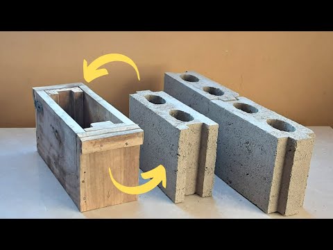 Видео: Как сделать блок из деревянной формы