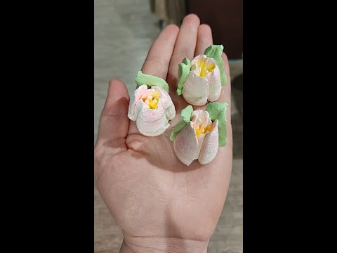 Видео: МК🙌ТЮЛЬПАНЫ из Меренги от Натальи Колбасовой🌷Мeringue tulips