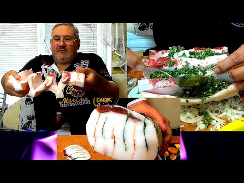 Видео: Необычный рецепт, фаршированное сало - гармошка. Смели со стола, за пять минут! Мужик на кухне.
