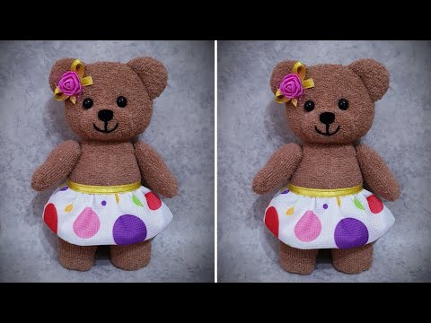 Видео: 🔊Сделать этого плюшевого мишку может каждый/❤Как сделать милого плюшевого мишку из носков