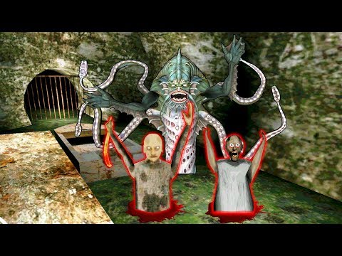 Видео: СКИНУЛ ГРЕННИ и ГРЕНДПА к НОВОМУ ПИТОМЦУ КРАКЕНУ Обновление - Granny: Chapter Two