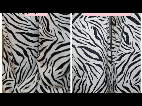 Видео: Как укоротить брюки из тонкой ткани (шёлк,полиэстер)