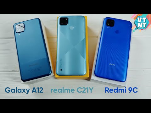 Видео: Galaxy A12 vs realme C21Y vs Redmi 9C Сравнение