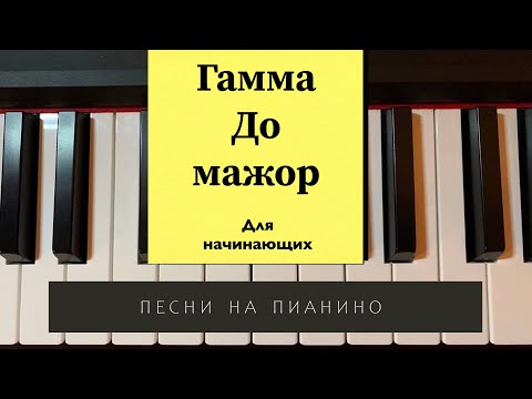 Видео: Гамма До мажор - как играть на пианино - для начинающих
