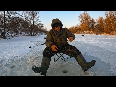 Видео: Рыбалка в феврале 2023 на речке.