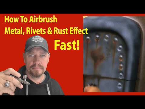 Видео: Как быстро нанести аэрографию на металл, заклепки и ржавчину!