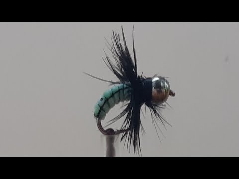 Видео: Мормомушка - нимфа "Бирюза". Новый интересный материал Nymph Skin.