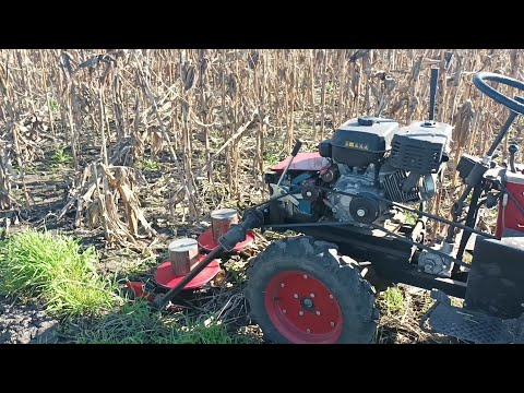Видео: Испытание доработки косилки на кукурузе для мотоблока.мототрактора
