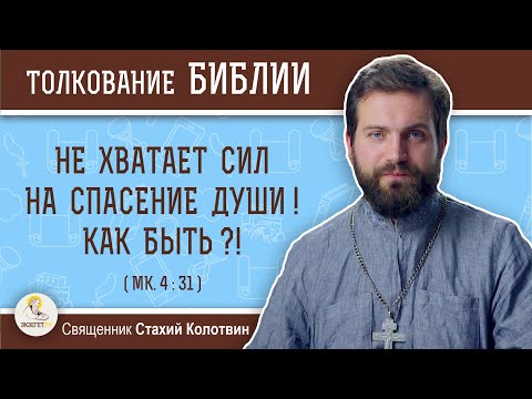 Видео: Не хватает сил на спасение души ! Как быть ?!  (Мк. 4:31) Священник Стахий Колотвин