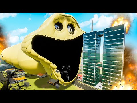 Видео: ГОЛОДНЫЙ ЧЕРВЬ АТАКУЕТ ЛЕГО СИТИ В БРИК РИГС! HUNGRY WORM ЛЕГО ВЫЖИВАНИЕ В BRICK RIGS