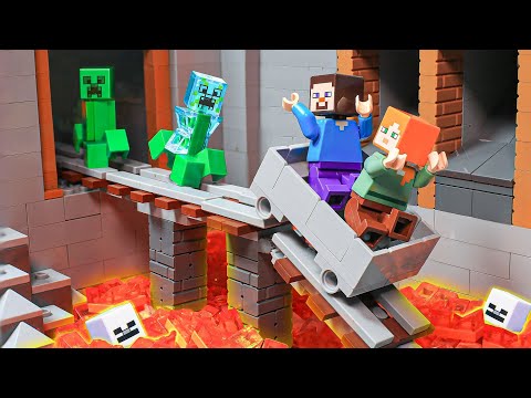 Видео: Я пережил 100 дней хардкорного Minecraft - Сборник лучших анимаций Lego | Кирпичная шахта