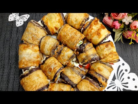 Видео: Eggplant rolls. Delicious appetizer.Как приготовить Рулетики из баклажанов.Вкусная закуска