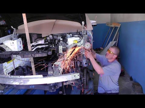 Видео: Mercedes-Benz GLK. Рихтовка полки крыла.
