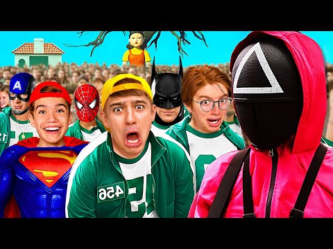 Видео: ИГРА В КАЛЬМАРА С СУПЕРГЕРОЯМИ !