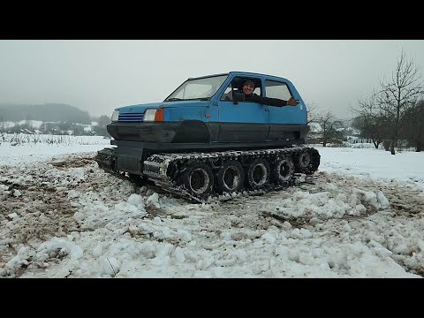 Видео: Ура,первый выезд гусеничного вездехода, часть 15