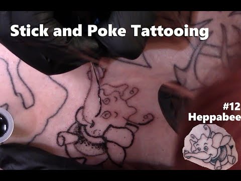 Видео: Тыкай и тыкай Слонопотама ~ Самостоятельная татуировка дома