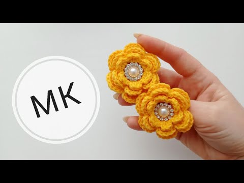 Видео: Резиночки для волос/ резиночки крючком/ цветок крючком