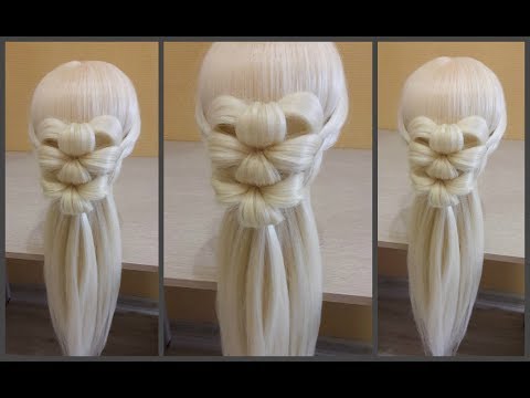Видео: Необычное Красивое плетение волос,плетение 2х цветков из волос. Unusual Beautiful Hair Weaving