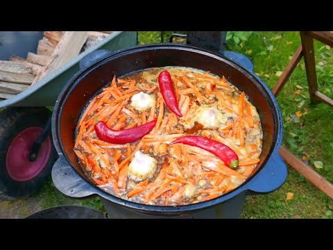 Видео: ПЛОВ. КАК ПРАВИЛЬНО ПРИГОТОВИТЬ НАСТОЯЩИЙ УЗБЕКСКИЙ ПЛОВ В КАЗАНЕ НА КОСТРЕ. ENG SUB.
